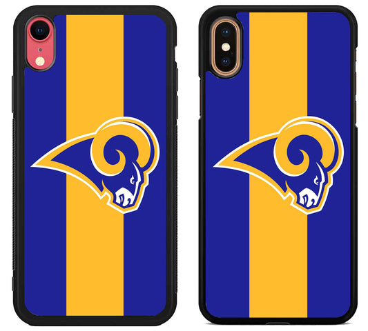 Los Angeles Rams Striped Logo iPhone X | Xs | Xr | Xs Max Case