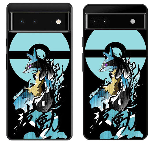 Lucario Pokemon Black Google Pixel 6 | 6A | 6 Pro Case