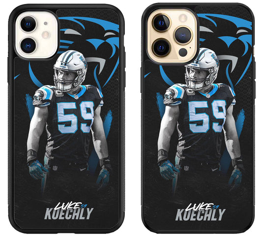 Luke Kuechly Carolina iPhone 12 | 12 Mini | 12 Pro | 12 Pro Max Case