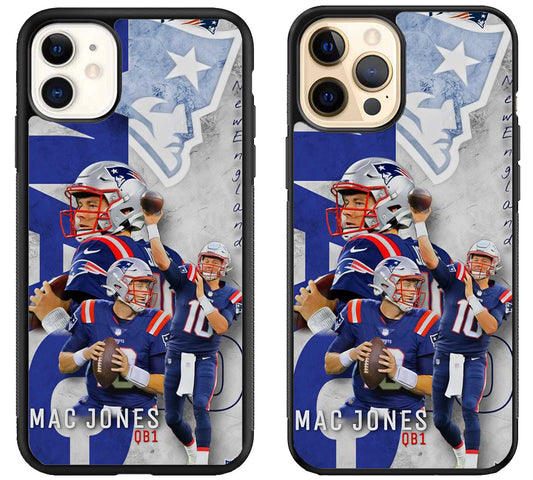 Mac Jones New England Patriots Collage iPhone 12 | 12 Mini | 12 Pro | 12 Pro Max Case