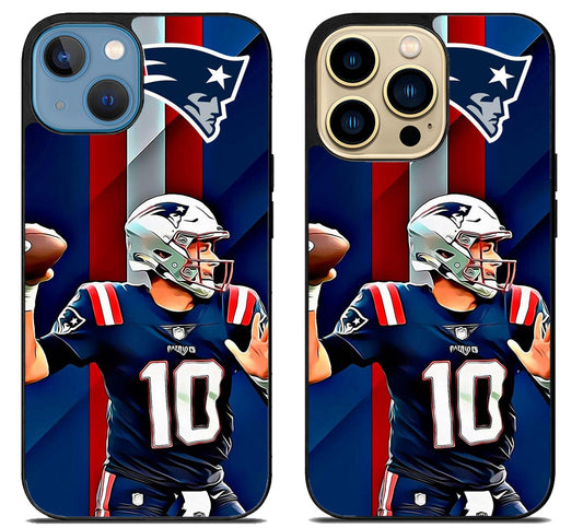 Mac Jones New England Patriots Style iPhone 14 | 14 Plus | 14 Pro | 14 Pro Max Case