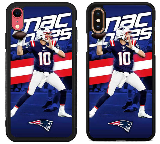 Mac Jones New England Patriots Wallpaper iPhone X | Xs | Xr | Xs Max Case