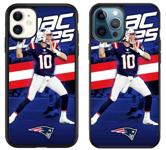 Mac Jones New England Patriots Wallpaper iPhone 11 | 11 Pro | 11 Pro Max Case