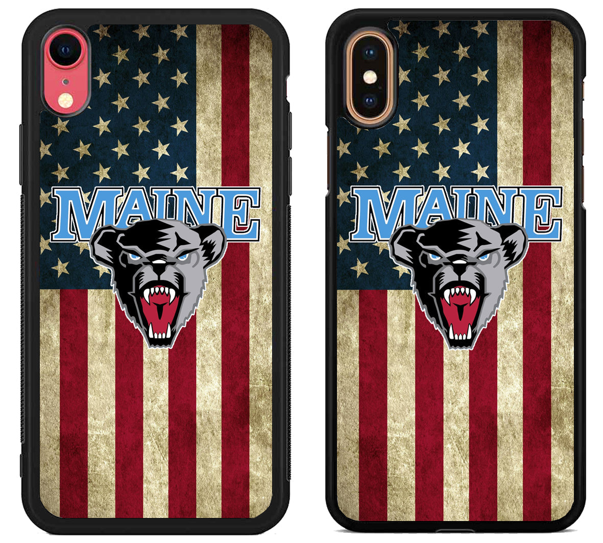 Maine Black Bears Flag iPhone X | Xs | Xr | Xs Max Case