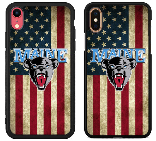 Maine Black Bears Flag iPhone X | Xs | Xr | Xs Max Case