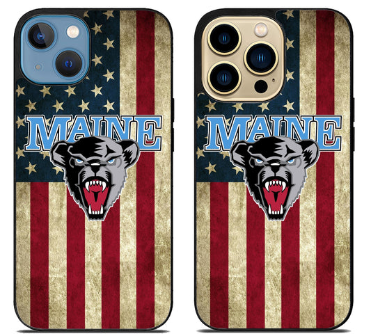 Maine Black Bears Flag iPhone 14 | 14 Plus | 14 Pro | 14 Pro Max Case