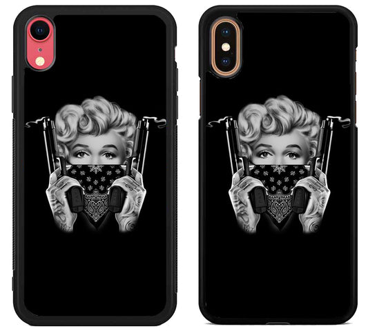 Marilyn Monroe Gangster Black iPhone X | Xs | Xr | Xs Max Case