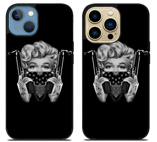 Marilyn Monroe Gangster Black iPhone 14 | 14 Plus | 14 Pro | 14 Pro Max Case