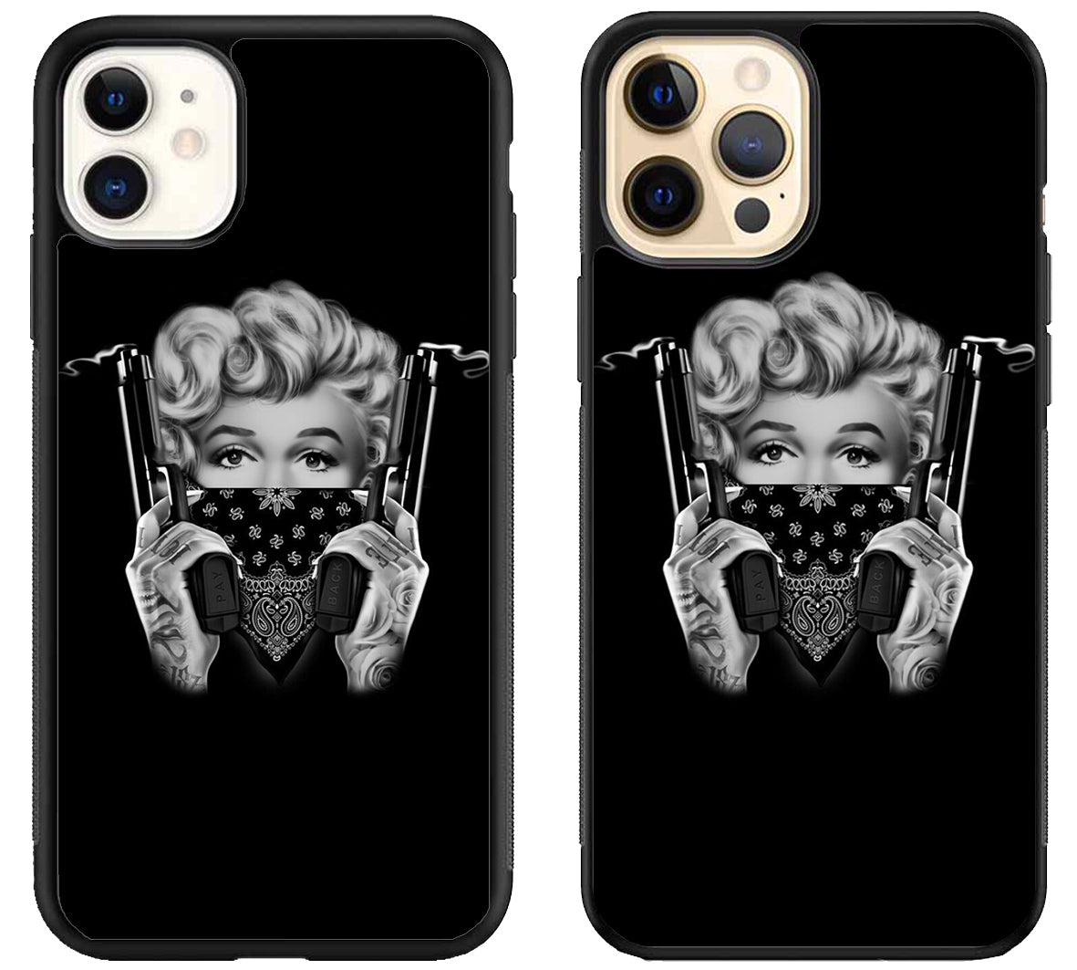 Marilyn Monroe Gangster Black iPhone 12 | 12 Mini | 12 Pro | 12 Pro Max Case