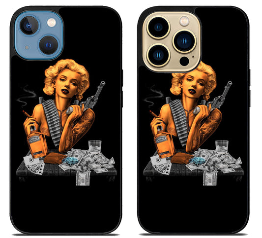Marilyn Monroe Gangster Money iPhone 14 | 14 Plus | 14 Pro | 14 Pro Max Case