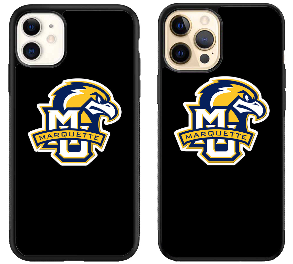 Marquette Golden Eagles Black iPhone 12 | 12 Mini | 12 Pro | 12 Pro Max Case