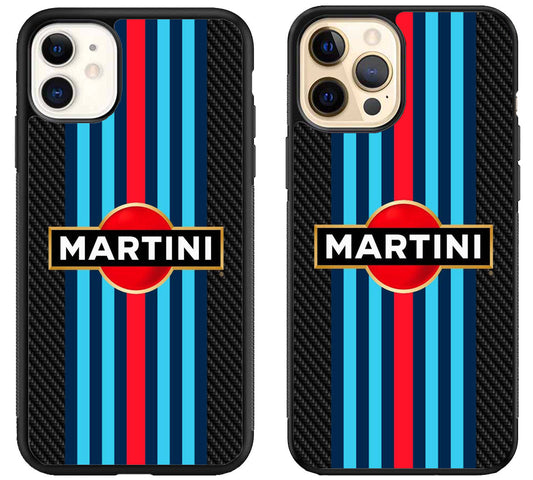 Martini racing Black Carbon Stripe iPhone 12 | 12 Mini | 12 Pro | 12 Pro Max Case