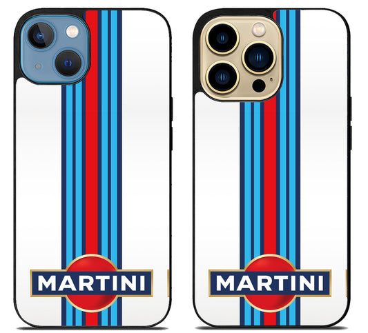 Martini racing Logo Striped iPhone 14 | 14 Plus | 14 Pro | 14 Pro Max Case