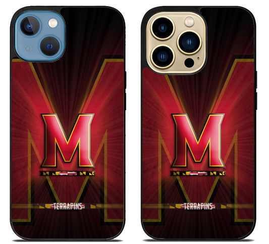 Maryland Terrapins Background iPhone 14 | 14 Plus | 14 Pro | 14 Pro Max Case