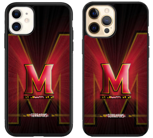 Maryland Terrapins Background iPhone 12 | 12 Mini | 12 Pro | 12 Pro Max Case