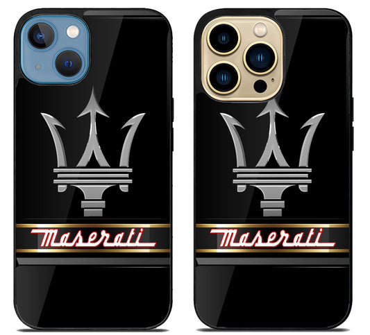 Maserati Black Metallic iPhone 14 | 14 Plus | 14 Pro | 14 Pro Max Case