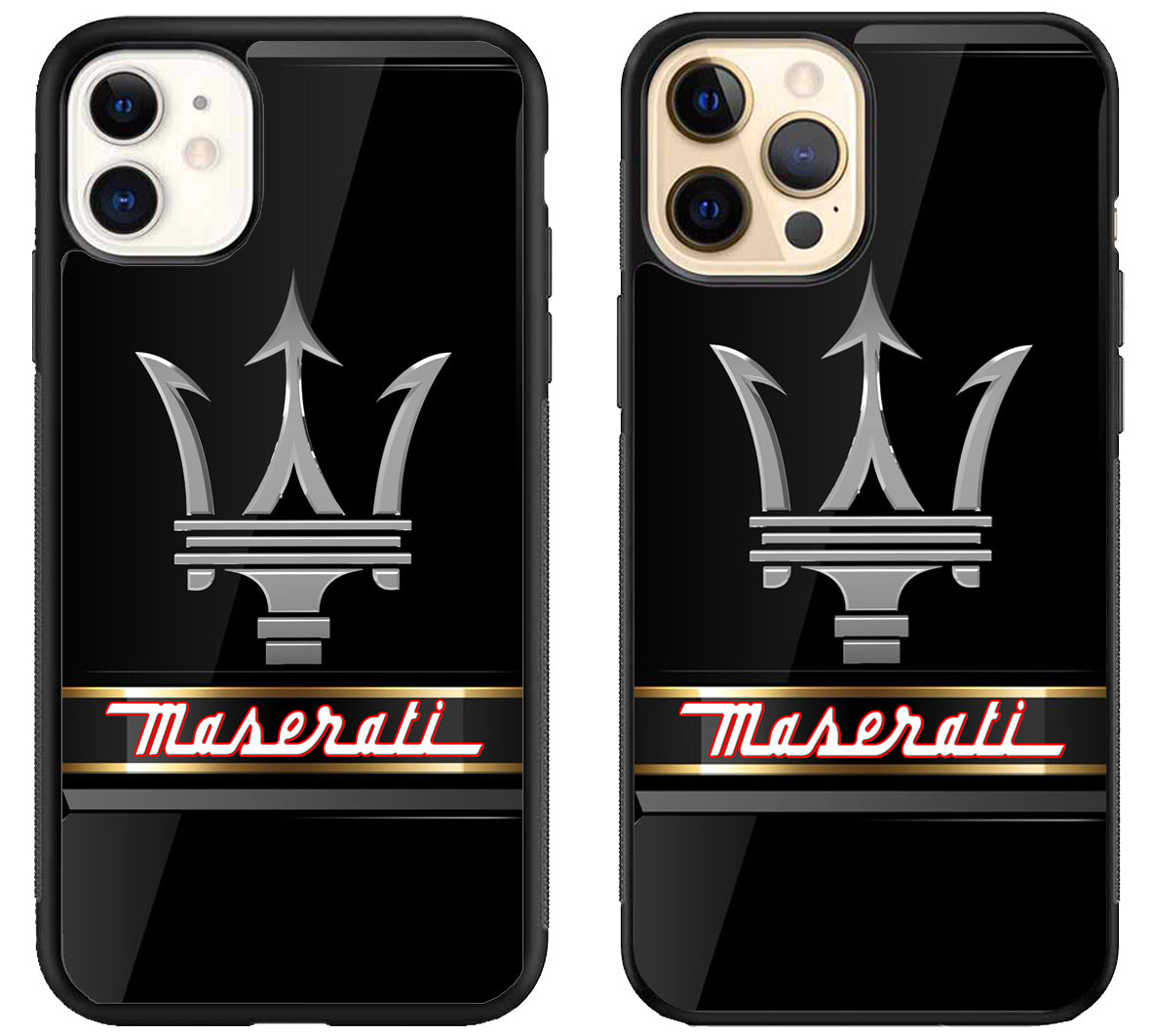 Maserati Black Metallic iPhone 12 | 12 Mini | 12 Pro | 12 Pro Max Case