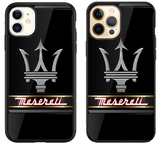 Maserati Black Metallic iPhone 12 | 12 Mini | 12 Pro | 12 Pro Max Case