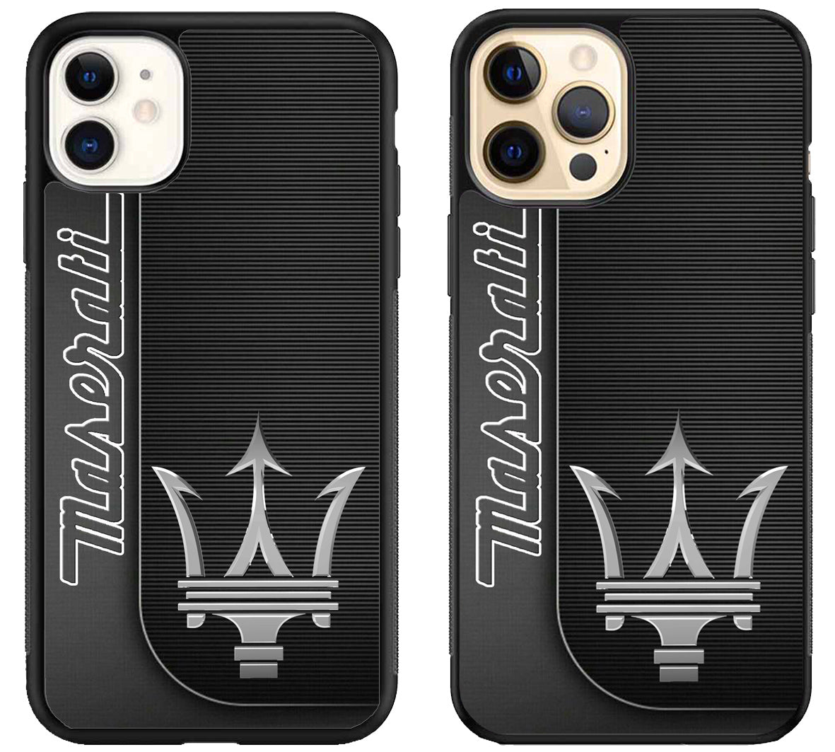 Maserati Black White iPhone 12 | 12 Mini | 12 Pro | 12 Pro Max Case