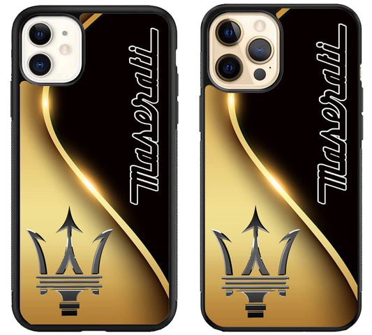 Maserati Golden Metallic iPhone 12 | 12 Mini | 12 Pro | 12 Pro Max Case