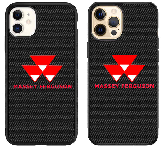 Massey Ferguson Black Carbon iPhone 12 | 12 Mini | 12 Pro | 12 Pro Max Case