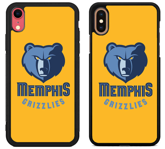 Memphis Grizzlies Logo Yellow iPhone X | Xs | Xr | Xs Max Case