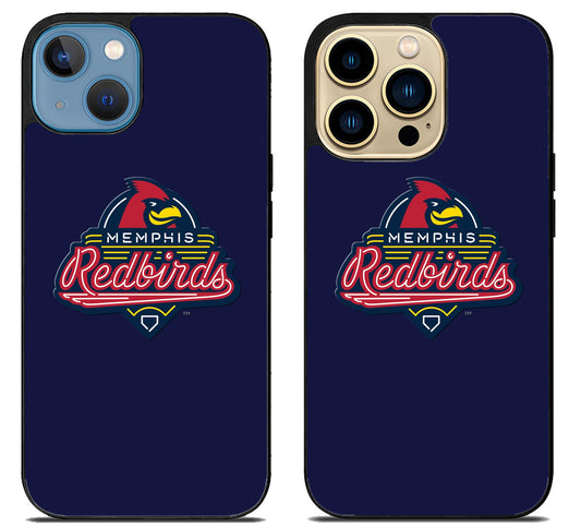 Memphis Redbirds Blue iPhone 14 | 14 Plus | 14 Pro | 14 Pro Max Case