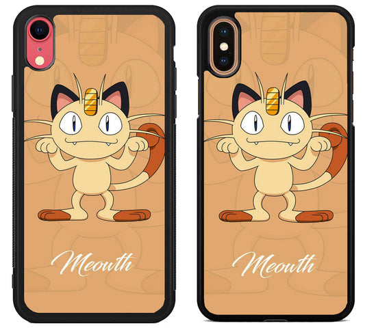 Meowth Pokemon Background iPhone X | Xs | Xr | Xs Max Case