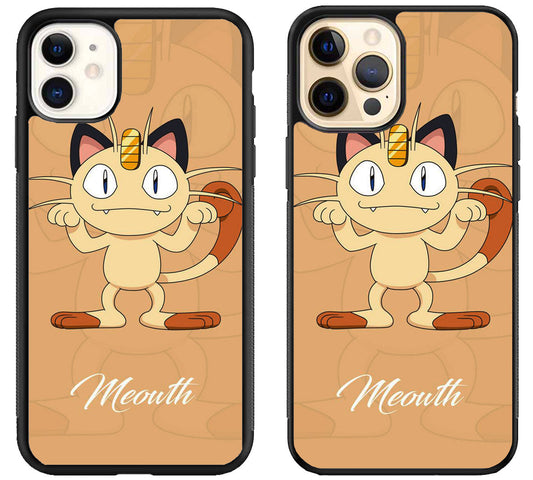 Meowth Pokemon Background iPhone 12 | 12 Mini | 12 Pro | 12 Pro Max Case