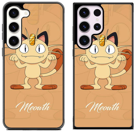 Meowth Pokemon Background Samsung Galaxy S23 | S23+ | S23 Ultra Case