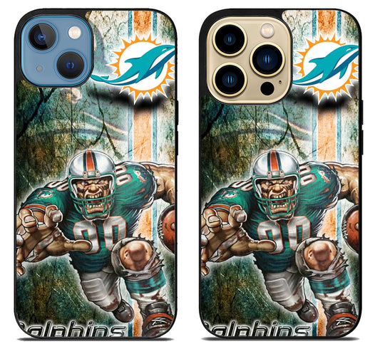 Miami Dolphins Background iPhone 14 | 14 Plus | 14 Pro | 14 Pro Max Case