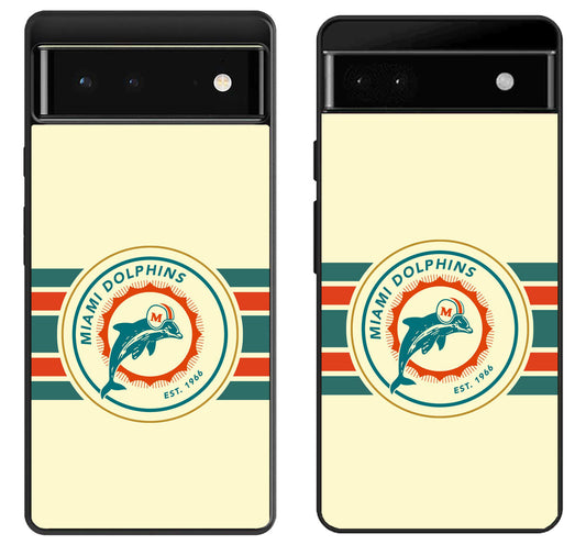 Miami Dolphins Striped Google Pixel 6 | 6A | 6 Pro Case