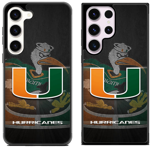Miami Hurricanes Background Samsung Galaxy S23 | S23+ | S23 Ultra Case