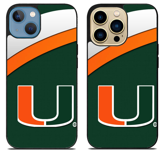 Miami Hurricanes Logo Style iPhone 14 | 14 Plus | 14 Pro | 14 Pro Max Case