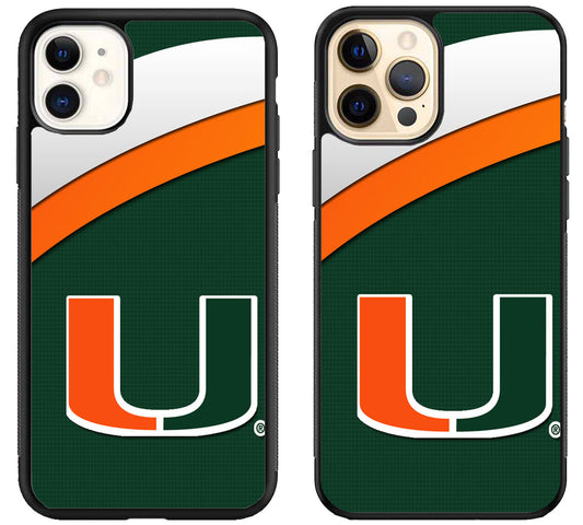 Miami Hurricanes Logo Style iPhone 12 | 12 Mini | 12 Pro | 12 Pro Max Case