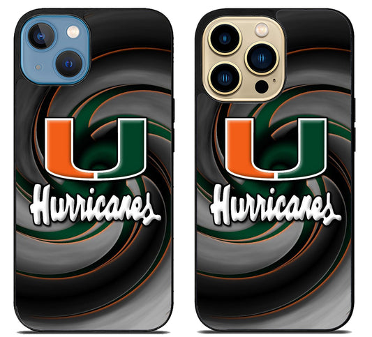 Miami Hurricanes Logo Wallpaper iPhone 14 | 14 Plus | 14 Pro | 14 Pro Max Case