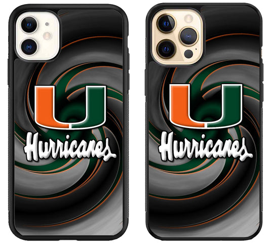 Miami Hurricanes Logo Wallpaper iPhone 12 | 12 Mini | 12 Pro | 12 Pro Max Case