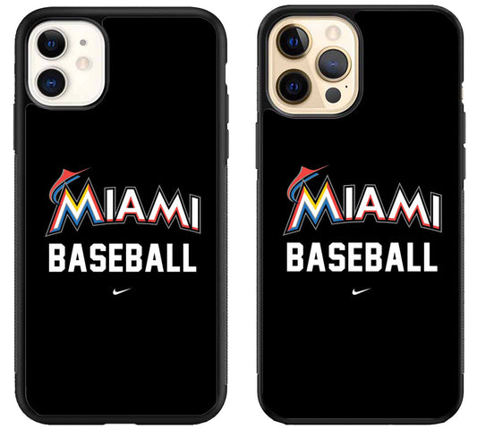 Miami Marlins Baseball iPhone 12 | 12 Mini | 12 Pro | 12 Pro Max Case