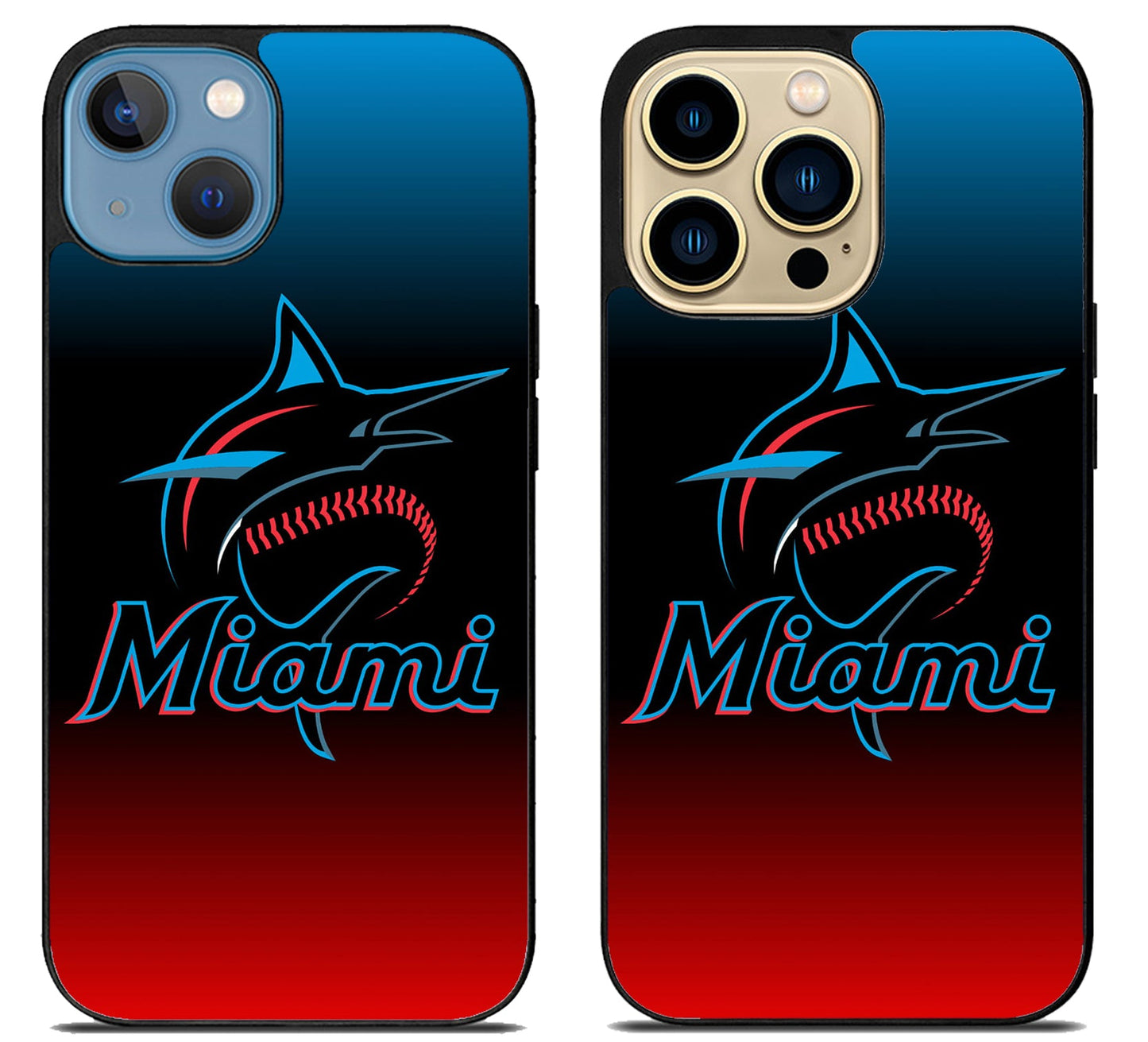 Miami Marlins Color iPhone 14 | 14 Plus | 14 Pro | 14 Pro Max Case