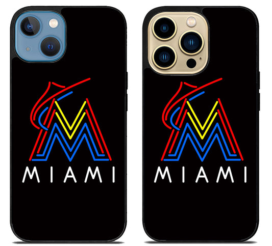 Miami Marlins Light iPhone 14 | 14 Plus | 14 Pro | 14 Pro Max Case