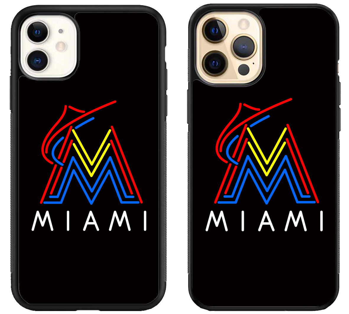Miami Marlins Light iPhone 12 | 12 Mini | 12 Pro | 12 Pro Max Case
