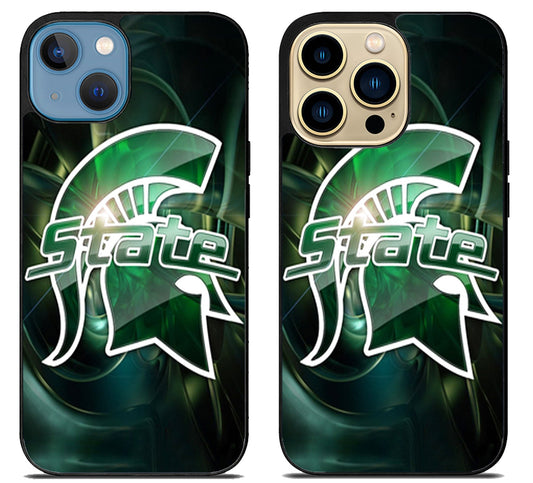 Michigan State Spartans Background iPhone 14 | 14 Plus | 14 Pro | 14 Pro Max Case