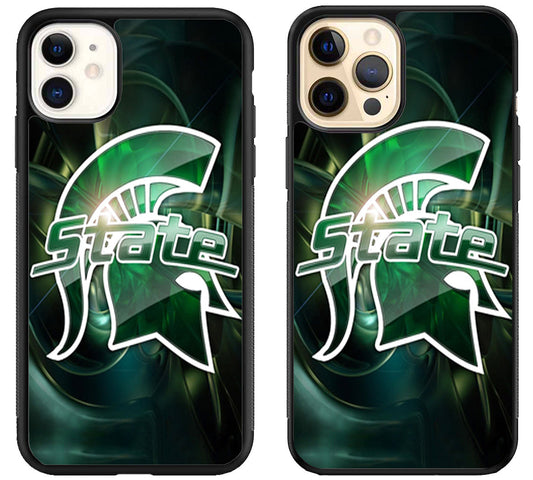 Michigan State Spartans Background iPhone 12 | 12 Mini | 12 Pro | 12 Pro Max Case