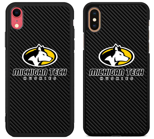 Michigan Tech Huskies Carbon iPhone X | Xs | Xr | Xs Max Case