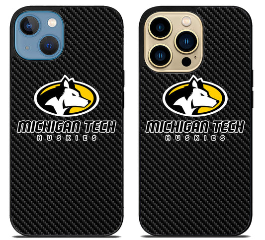 Michigan Tech Huskies Carbon iPhone 14 | 14 Plus | 14 Pro | 14 Pro Max Case