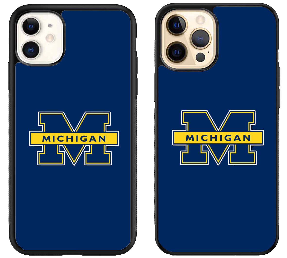 Michigan Wolverines Blue iPhone 12 | 12 Mini | 12 Pro | 12 Pro Max Case