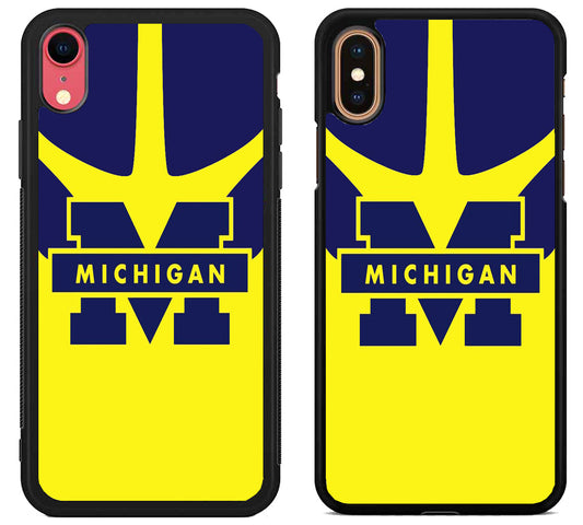 Michigan Wolverines Style iPhone X | Xs | Xr | Xs Max Case