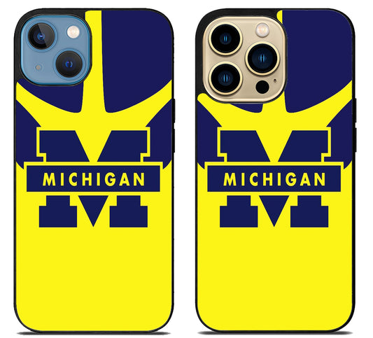 Michigan Wolverines Style iPhone 14 | 14 Plus | 14 Pro | 14 Pro Max Case