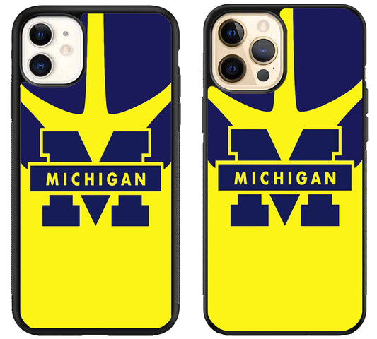 Michigan Wolverines Style iPhone 12 | 12 Mini | 12 Pro | 12 Pro Max Case