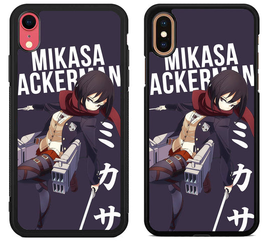 Mikasa Ackerman Attack on Titan Anime iPhone X | Xs | Xr | Xs Max Case